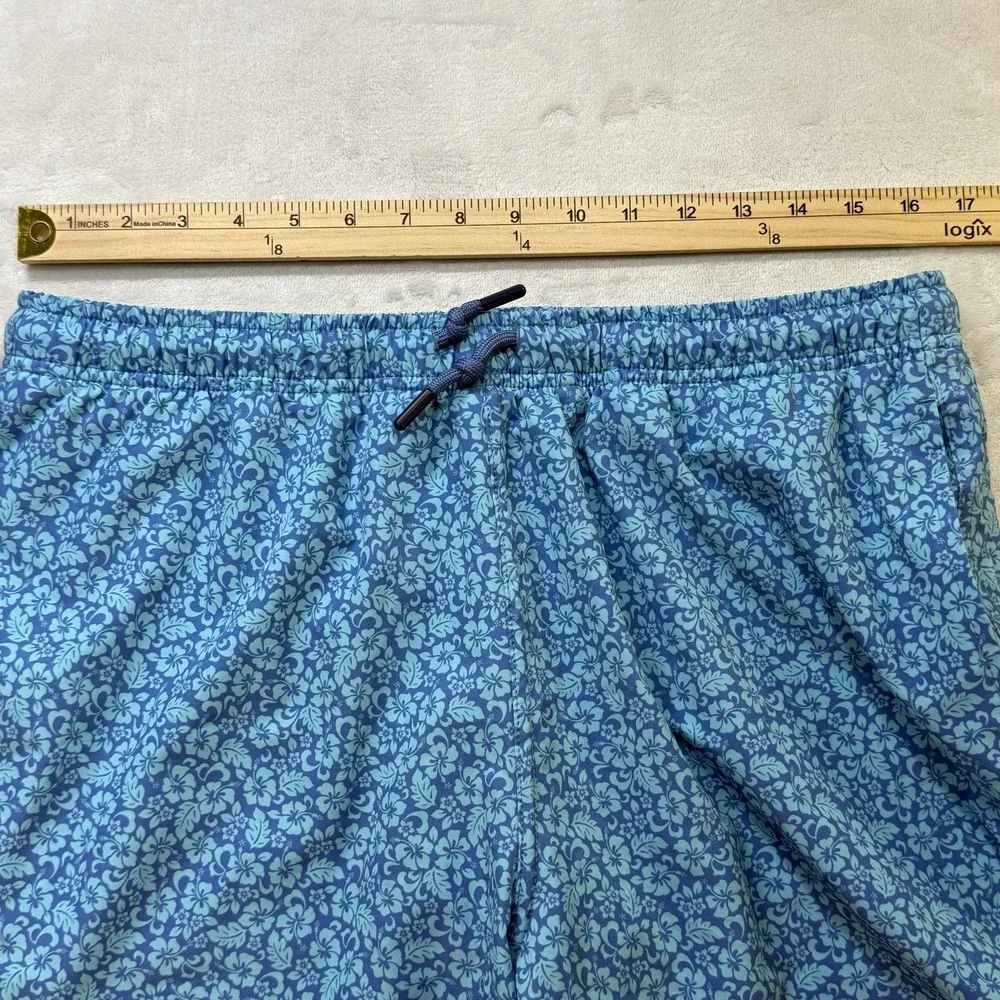 SSCO Swim Shorts LG Blue‎ Floral Print 5.5